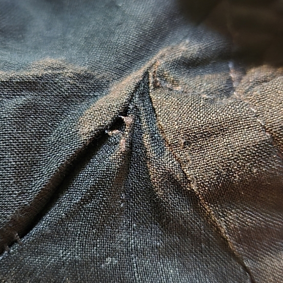 Eileen Fisher Long Line Open Black Linen Blend Unstructured Jacket Size S - Picture 7 of 7